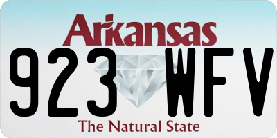 AR license plate 923WFV