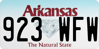 AR license plate 923WFW