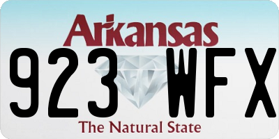 AR license plate 923WFX