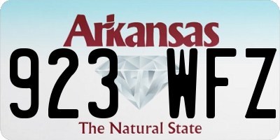 AR license plate 923WFZ