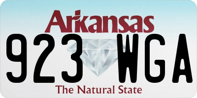 AR license plate 923WGA