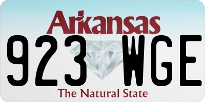 AR license plate 923WGE