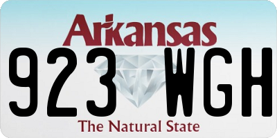 AR license plate 923WGH