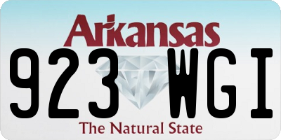 AR license plate 923WGI