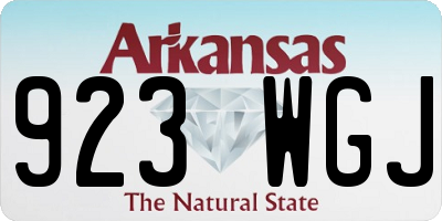 AR license plate 923WGJ