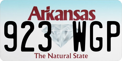 AR license plate 923WGP