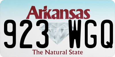 AR license plate 923WGQ