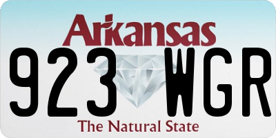 AR license plate 923WGR
