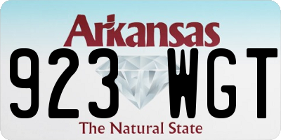 AR license plate 923WGT