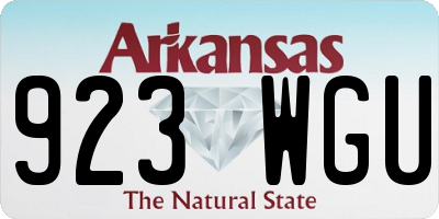 AR license plate 923WGU