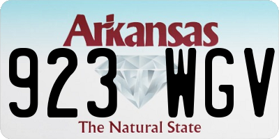 AR license plate 923WGV