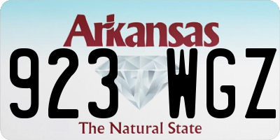 AR license plate 923WGZ