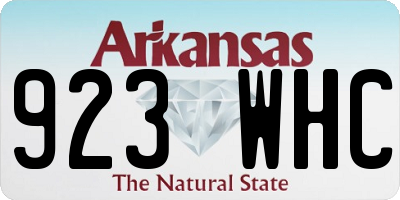 AR license plate 923WHC
