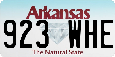 AR license plate 923WHE