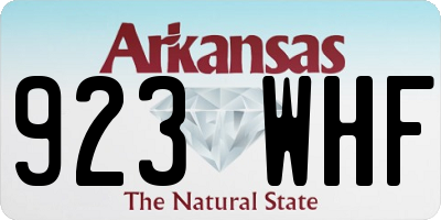 AR license plate 923WHF
