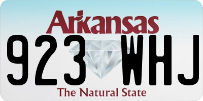 AR license plate 923WHJ