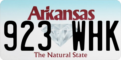 AR license plate 923WHK