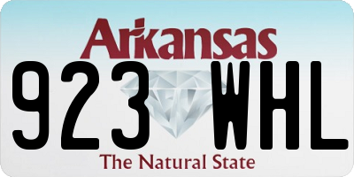 AR license plate 923WHL