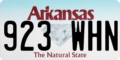 AR license plate 923WHN