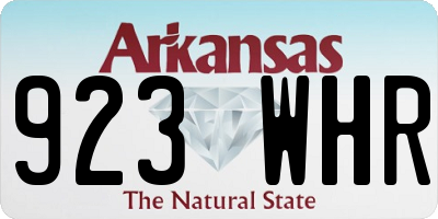 AR license plate 923WHR
