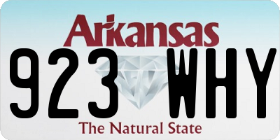AR license plate 923WHY