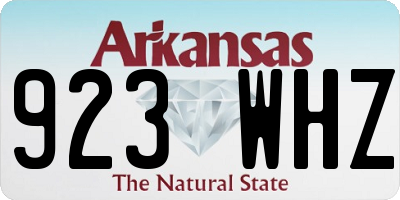 AR license plate 923WHZ