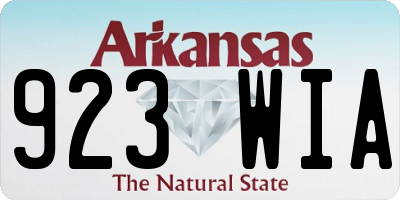AR license plate 923WIA