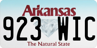 AR license plate 923WIC