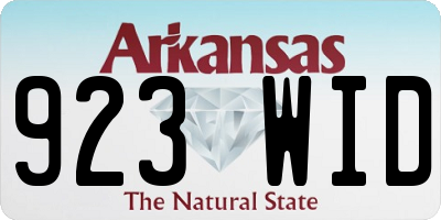 AR license plate 923WID
