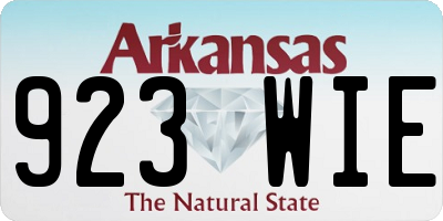 AR license plate 923WIE
