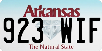 AR license plate 923WIF