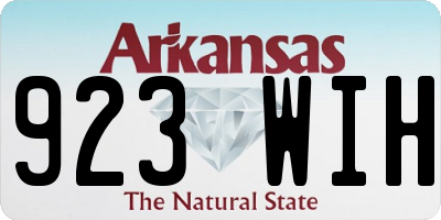 AR license plate 923WIH
