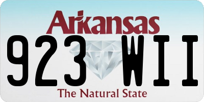 AR license plate 923WII