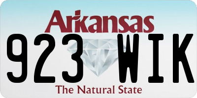 AR license plate 923WIK