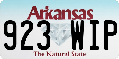AR license plate 923WIP