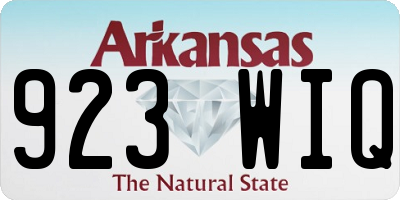 AR license plate 923WIQ