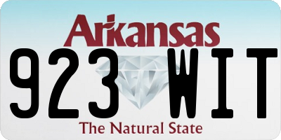 AR license plate 923WIT
