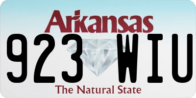 AR license plate 923WIU