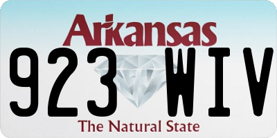 AR license plate 923WIV