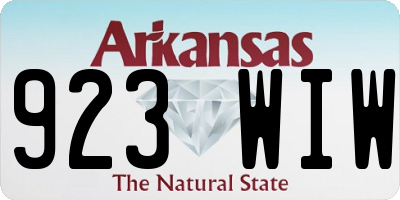 AR license plate 923WIW