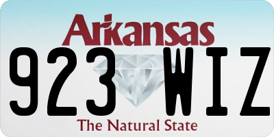 AR license plate 923WIZ