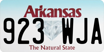 AR license plate 923WJA