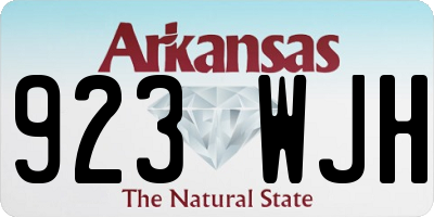 AR license plate 923WJH
