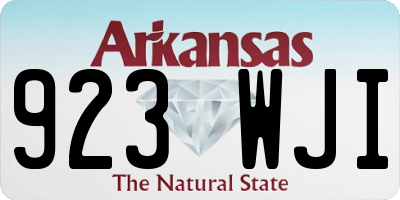 AR license plate 923WJI