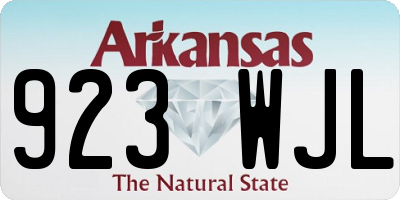 AR license plate 923WJL