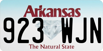 AR license plate 923WJN