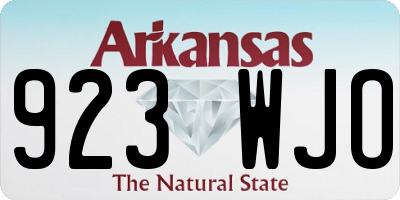 AR license plate 923WJO