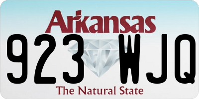 AR license plate 923WJQ