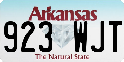 AR license plate 923WJT