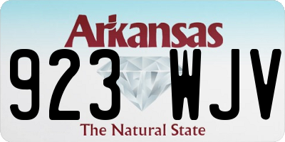 AR license plate 923WJV